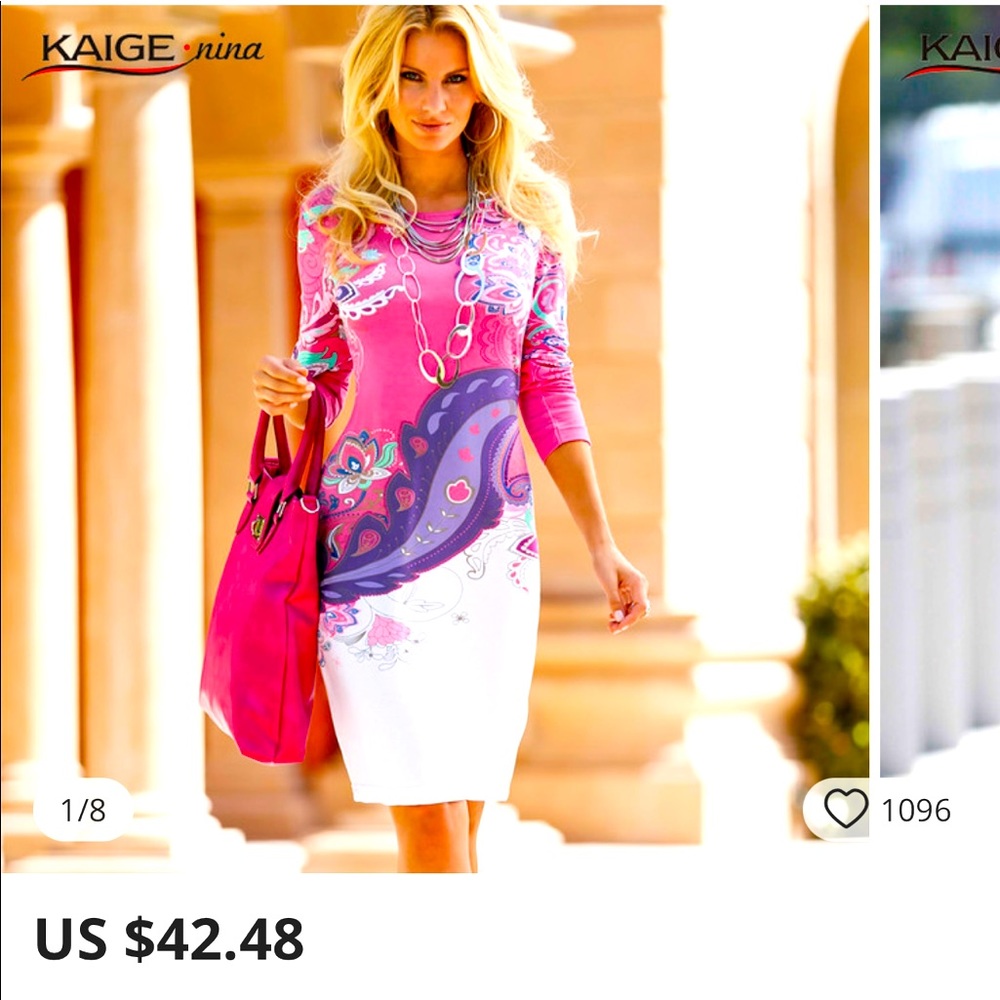 Fashion women flower printing dress